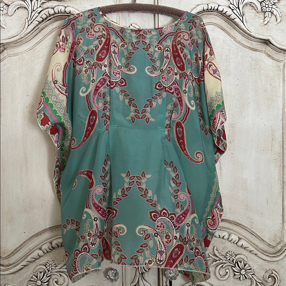 Johnny Was Multicolor Paisley kimono style top - Picture 6 of 6